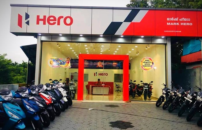 Hero takes dominant lead in June 2025 bike and scooter sales Hero showroom in South India
